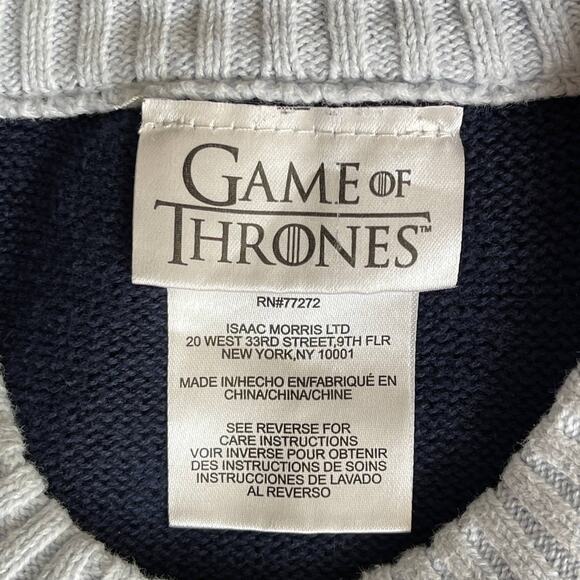 HBO Game of Thrones DECK THE WALL Ugly Christmas Sweater Size Small - Picture 3 of 4